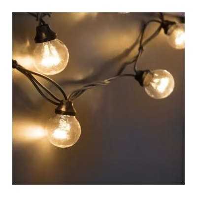Guirlande 5m 10 ampoules LED blanc chaud Cb No 230V INT/EXT