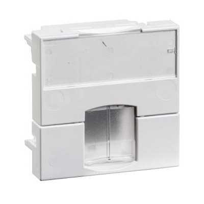 SUPPORT DE PRISE RJ45 45x45mm NON ADAPTABLE VOLET INCOLORE
