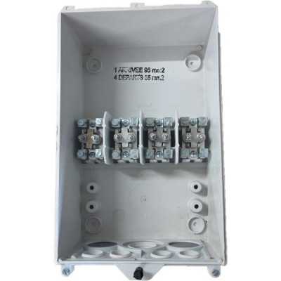 COFFRET ET GRILLE DE DERIVATION 1 ARRIVEE 90mm² ET 4 DEPARTS 35mm²