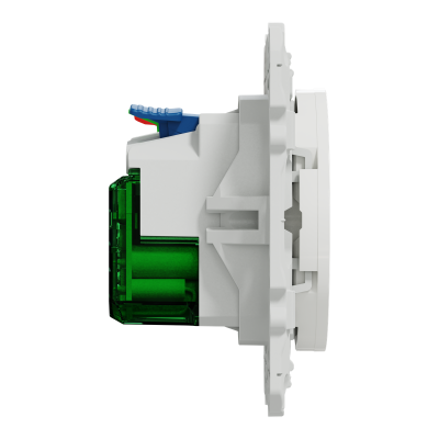 ODACE BLANC PC 10/16 2P+T AFFLEURANTE + USB C 10,5W