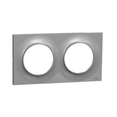 ODACE STYL PLAQUE ALU 2 POSTES ENTRAXE 71MM