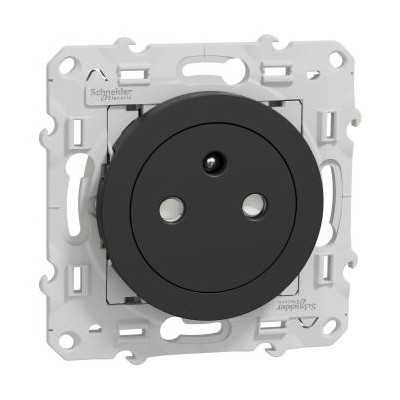 ODACE ANTHRACITE PC 10/16A 2P+T AFFLEURANTE