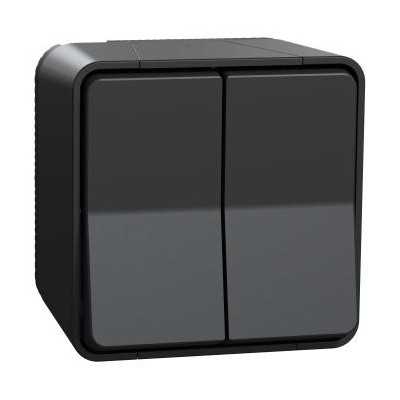 MUREVA ANTHRACITE SAILLIE DOUBLE VA ET VIENT IP55 IK07 COMPLET