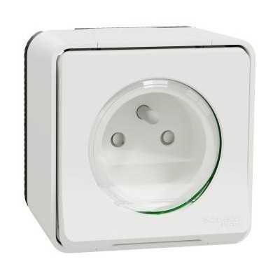 MUREVA BLANC SAILLIE PC 16A+T IP55 IK07 COMPLET