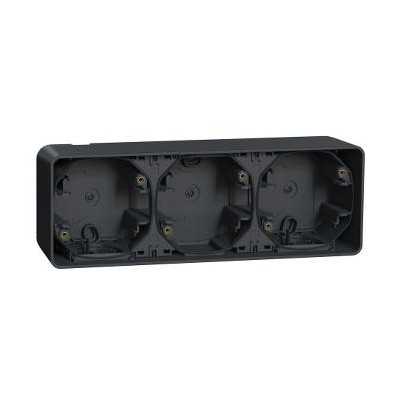 MUREVA ANTHRACITE COMPOSABLE SAILLIE BOITIER 3P HORIZONTAL IP55 IK07
