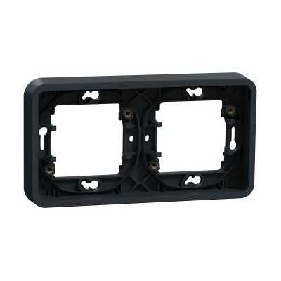 MUREVA ANTHRACITE COMPOSABLE ENCASTRE CADRE 2P HORIZONTAL IP44 IK08