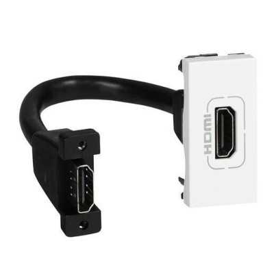 MOSAIC PRISE HDMI PRECONNECTORISEE 1M BLANC