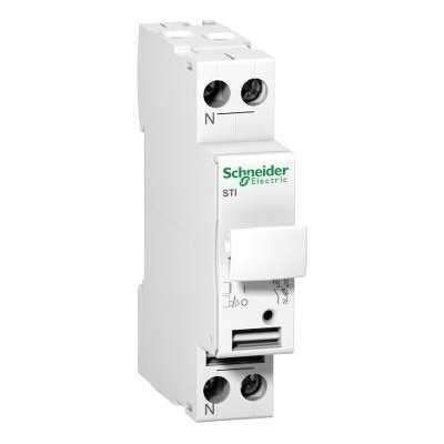 SECTIONNEUR FUSIBLE A TIROIR STI 1P+N 10,3X38 500V