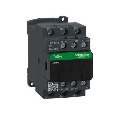 CONTACTEUR LC1D18BD 18A 1F+1O 24V CC LPL