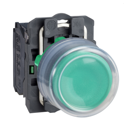 BOUTON POUSSOIR HARMONY XB5 CAPUCHONNE 1F Ø22 VERT