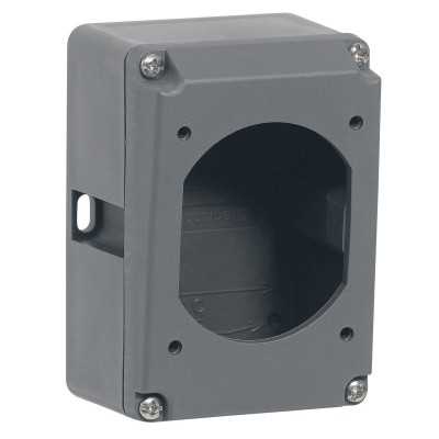 HYPRA BOITIER REVERSIBLE SIMPLE POUR PRISE 2P+T IP44, IP66/67-55 16A 
