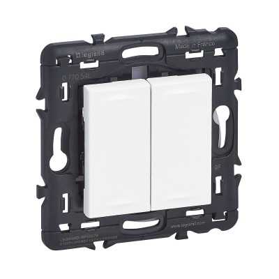 MOSAIC WITH NETATMO BLANC COMMANDE DOUBLE SANS FIL / SANS PILE