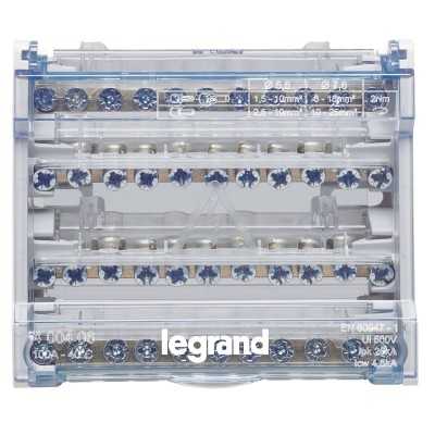 REPARTITEUR MODULAIRE LEGRAND 4P 100A 10 DEPARTS 6 MODULES