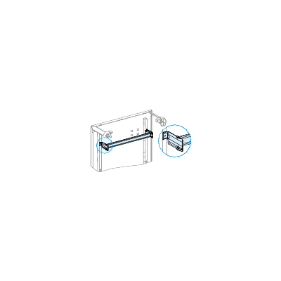 RAIL REGLABLE APPAREIL MODULAIRE - COFFRET OU ARMOIRE L600 PrismaSeT