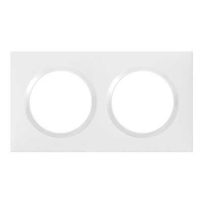 DOOXIE PLAQUE 2 POSTES BLANC