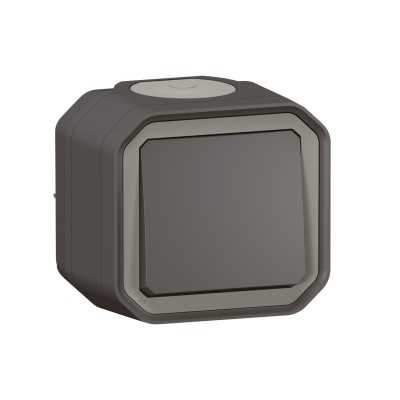 PLEXO ANTHRACITE VA ET VIENT 10A 250V IP55 IK08 - COMPLET SAILLIE