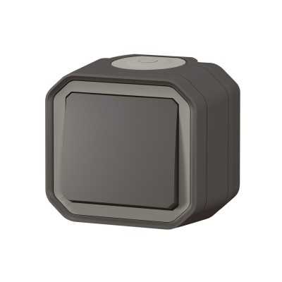 PLEXO ANTHRACITE VA ET VIENT 10A 250V IP55 IK08 - COMPLET SAILLIE