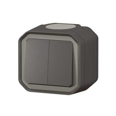 PLEXO ANTHRACITE COMMANDE DOUBLE IP55 IK08 - COMPLET SAILLIE