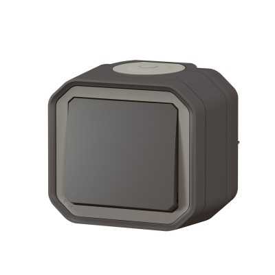 PLEXO ANTHRACITE POUSSOIR NO 10A IP55 IK08 - COMPLET SAILLIE