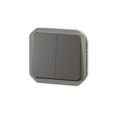 PLEXO ANTHRACITE COMMANDE DOUBLE IP55 IK08 - COMPOSABLE