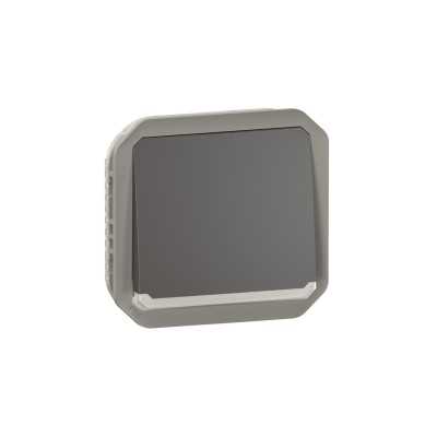 PLEXO ANTHRACITE POUSSOIR NO LUMINEUX 10A IP55 IK08 - COMPOSABLE