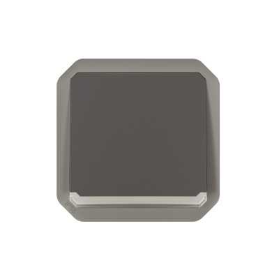 PLEXO ANTHRACITE POUSSOIR NO LUMINEUX 10A IP55 IK08 - COMPOSABLE