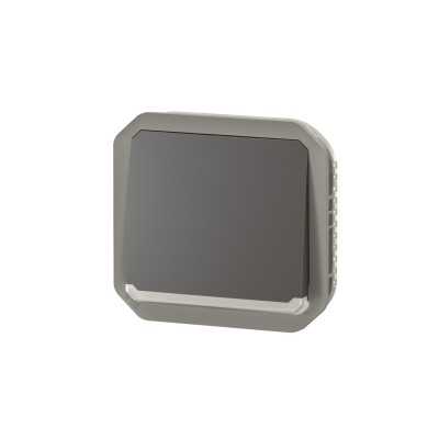 PLEXO ANTHRACITE POUSSOIR NO LUMINEUX 10A IP55 IK08 - COMPOSABLE