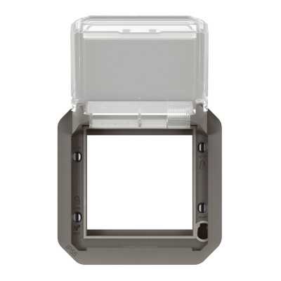 PLEXO ANTHRACITE ADAPTATEUR MOSAIC VOLET TRANS IP55 IK08 - COMPOSABLE