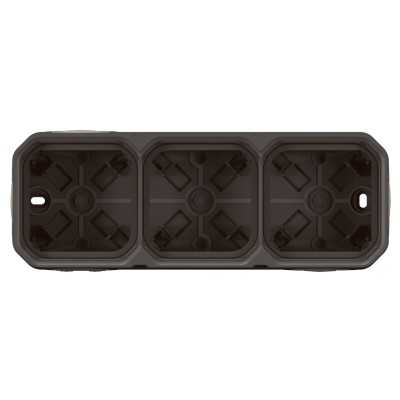 PLEXO ANTHRACITE BOITIER SAILLIE 3 POSTES - COMPOSABLE