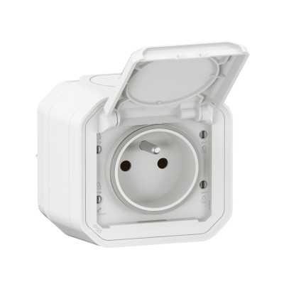 PLEXO BLANC PC 2P+T 16A 250V IP55 IK08 - COMPLET SAILLIE