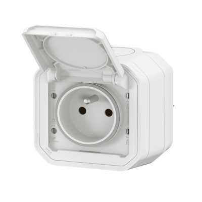PLEXO BLANC PC 2P+T 16A 250V IP55 IK08 - COMPLET SAILLIE