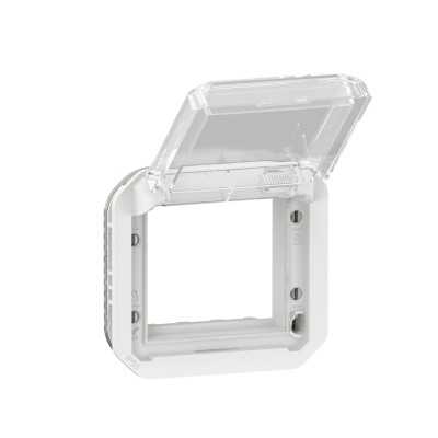 PLEXO BLANC ADAPTATEUR MOSAIC VOLET TRANS IP55 IK08 - COMPOSABLE