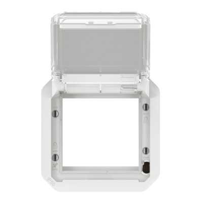 PLEXO BLANC ADAPTATEUR MOSAIC VOLET TRANS IP55 IK08 - COMPOSABLE