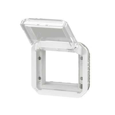 PLEXO BLANC ADAPTATEUR MOSAIC VOLET TRANS IP55 IK08 - COMPOSABLE
