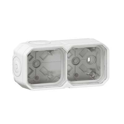 PLEXO BLANC BOITIER SAILLIE 2 POSTES - COMPOSABLE