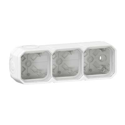 PLEXO BLANC BOITIER SAILLIE 3 POSTES - COMPOSABLE