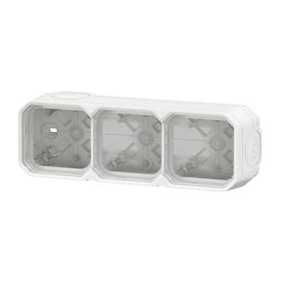 PLEXO BLANC BOITIER SAILLIE 3 POSTES - COMPOSABLE
