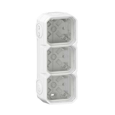PLEXO BLANC BOITIER SAILLIE 3 POSTES - COMPOSABLE