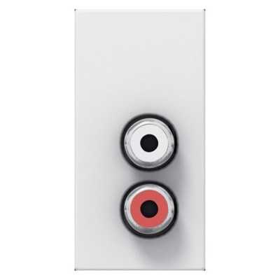 MOSAIC PRISE RCA FEMELLE x2 1M BLANC