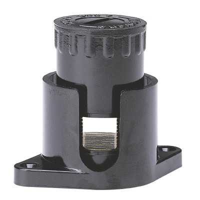 BORNE 2x25² AVEC PATTES DE FIXATION NOIR