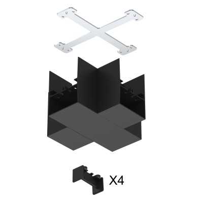 REGLETTE LED DB66 NOIR CONNECTEUR EN "+"