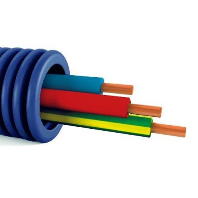 GAINE FLEXCAB Ø20 + HO7VU 3G2.5 bleu/rouge/vert-jaune C100