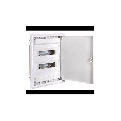 COFFRET ENCASTRE 2X14 GOLD PORTE TOLE BLANCHE - CLOISON CREUSE