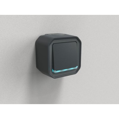 PLEXO ANTHRACITE VA ET VIENT TEMOIN 10A 250V IP55 IK08 - COMPLET SAIL