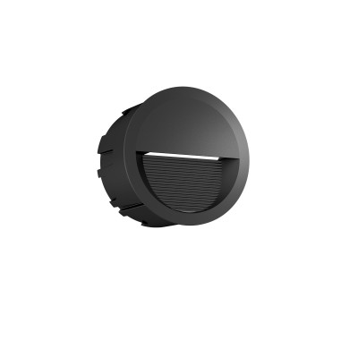 APPLIQUE ENCASTREE LED WL60A NOIR 5W 170LM 4K 60° IP65 Ø135*78mm